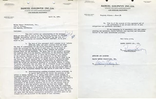 Walter Wanger autograph