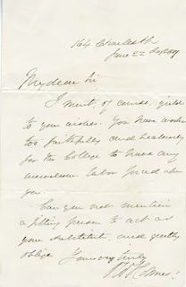 Oliver Wendell Holmes autograph