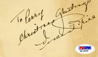 Vincent Price autograph