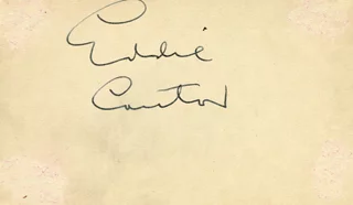 Eddie Cantor autograph