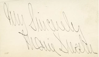 Marie Dressler autograph