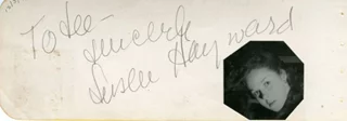 Susan Hayward autograph