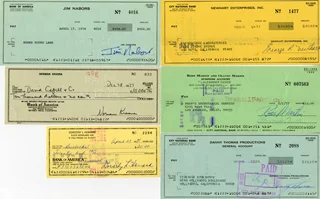 Signed Check Lot autograph