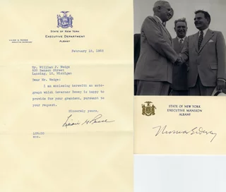 Thomas E. Dewey autograph