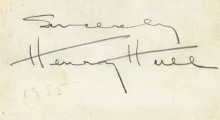 Henry Hull autograph