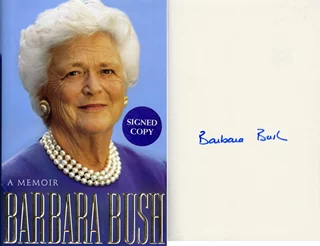 Barbara Bush autograph
