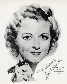 Janet Gaynor autograph