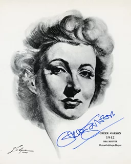 Greer Garson autograph