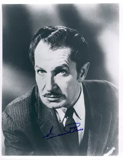 Vincent Price autograph