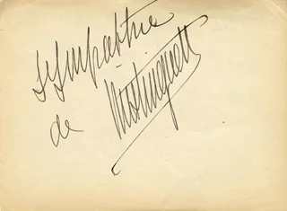 Mistinguett autograph