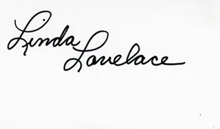 Linda Lovelace autograph