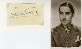 Tyrone Power autograph