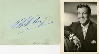 Robert Taylor autograph