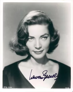 Lauren Bacall autograph