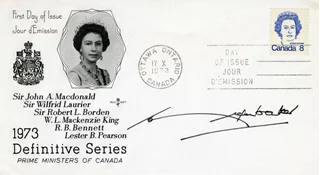 John Diefenbaker autograph