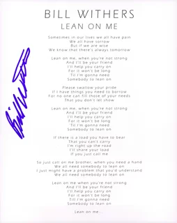 Bill Withers autograph