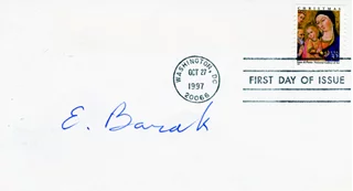 Ehud Barak autograph