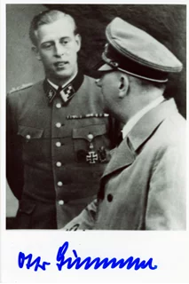 Otto Gunsche autograph