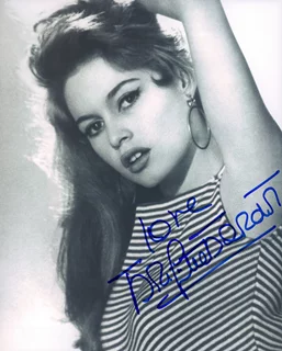 Brigitte Bardot autograph