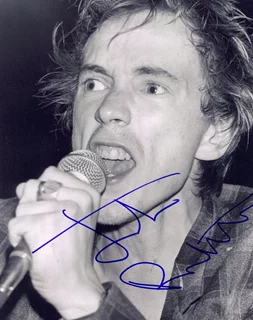 Johnny Rotten autograph