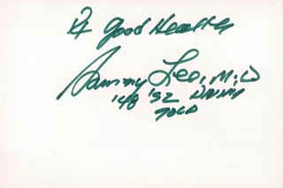 Sammy Lee autograph