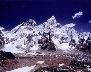Sir Edmund Hillary autograph