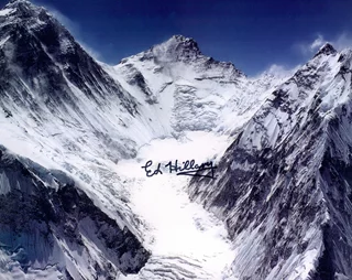 Sir Edmund Hillary autograph