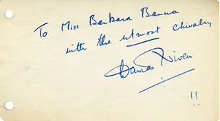 David Niven autograph