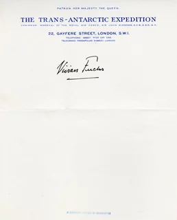 Vivian Fuchs autograph