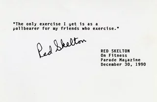 Red Skelton autograph