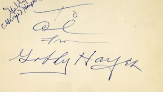 Gabby Hayes autograph