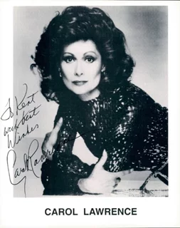 Carol Lawrence autograph