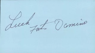 Fats Domino autograph