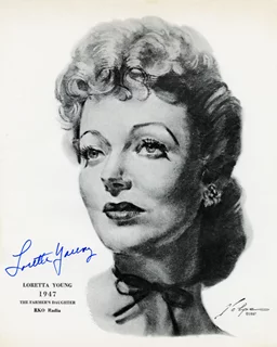 Loretta Young autograph