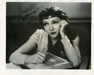 Claudette Colbert autograph