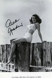 Ava Gardner autograph