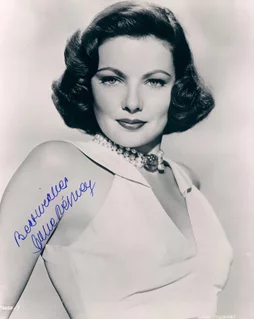 Gene Tierney autograph