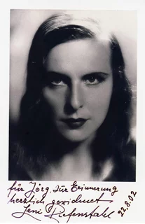 Leni Riefenstahl autograph