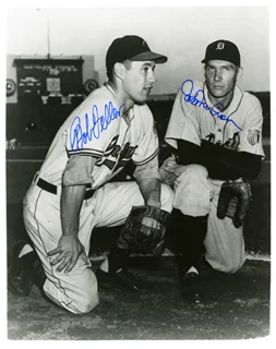 Bob Feller & Hal Newhouser autograph