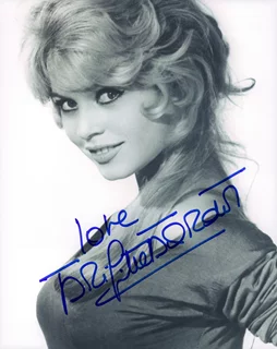 Brigitte Bardot autograph
