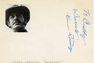 Glenn Strange autograph