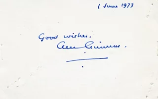 Alec Guinness autograph