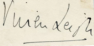 Vivien Leigh autograph