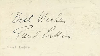 Paul Lukas autograph
