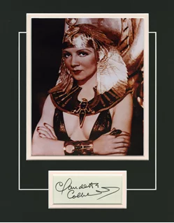 Claudette Colbert autograph
