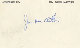 James MacArthur autograph