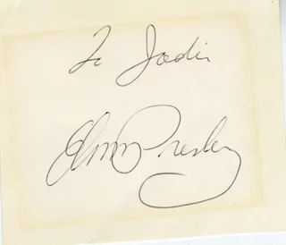 Elvis Presley autograph