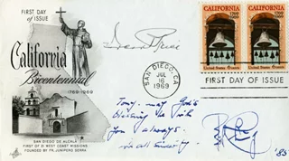 Peter Cushing and Vincent Price autograph