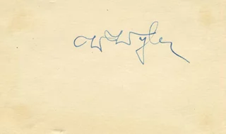 William Wyler autograph