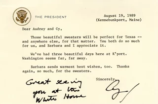 George Bush autograph